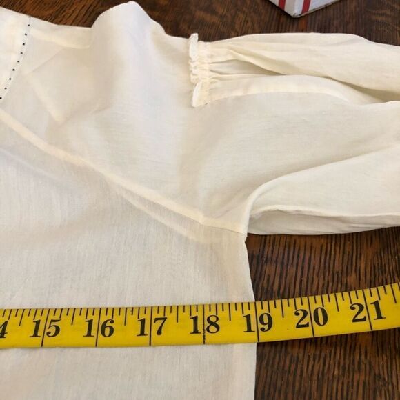 BCBGMAXAZRIA Cotton and Silk Wrap, Vintage Inspired Top Size S - Picture 13 of 16